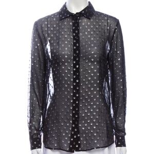 Robert rodriguez silk polka dot metallic size 6 m